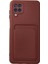 Samsung Galaxy A12 Kılıf Kelvin Kartvizitli Silikon - Bordo 1