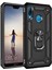 Huawei P20 Lite Kılıf Sofya Yüzüklü Silikon Kapak - Siyah 1
