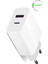 Type - C + Usb Giriş Şarj Adaptörü 50W QC3.0 Pd Hızlı Şarz Iphone Xiaomi Huawei Samsung Oppo Uyumlu 2