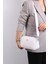 Yumuşak Deri Çok Bölmeli Orta Boy Kadın Çapraz Omuz Çanta Beyaz 2