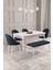 Calvin Beyaz 80X132 Açılabilir Mdf Masa Yemek Odası Takımı, Mutfak Takımı 4 Sandalye, 1 Bench 1