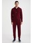 M Logolu Kapüşonlu Bordo Hoody 2