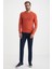 Slim Fit Bisiklet Yaka Turuncu Merino Yün Triko 2