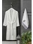 Erkek Havlulu Banyo Bornoz Takımı &#37;100 Pamuklu Beyaz - L-Xl 1