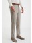 Kaşmir Karışım Flanel Chino Bej Çizgili Camel Pantolon 3