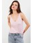 Kadın Pembe V Yaka Triko Bluz KZ546 3