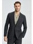 Keten-Yün Karışım Siyah Yazlık Blazer Ceket 3