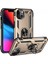 iPhone 14 Plus Kılıf Sofya Yüzüklü Silikon Kapak - Gold 2