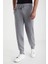 Açık Gri Merino Yün Activewear Triko Pantolon 5