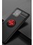 Samsung Galaxy A91 / S10 Lite Kılıf Range Yüzüklü Silikon - Siyah-Kırmızı 2