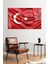 Dalgalı Türk Bayrağı Yatay Cam Tablo, Modern Ev Ofis Dekoru Hediyelik Duvar Dekorasyonu Kırılmaz Cam 2