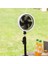 Şarj Edilebilir Dikey Fan Ev Tripod Ekran Fanı Yürüyüş Sallayarak Kafa Dikey Fan (Yurt Dışından) 3