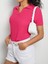 Kadın Pembe Polo Yaka Kısa Kol Bluz 2