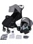 Wow Kabin Boy Tek Elle Kolay Katlanır Travel Bebek Arabası Autofold Grey Black 1