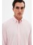 Ds Damat Comfort Pembe Düğmeli Yaka Rahat Kesim Keten Görünümlü %100 Pamuk Gömlek 2HC02ORT64265 2