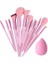 Makyaj Fırçası Seti Yumuşak Kaık Profesyonel Kozmetik Foundation Toz Göz Farı Kabuki Harmanlama Makyaj Fırçası Güzellik Aracı Makyaj Kolu Renk: 13PCS Pembe Yumurta (Yurt Dışından) 1