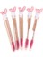 1pcs Yeniden Kullanılabilir Kirpik Fırçası Tüp Tek Kullanımlık Kirpik Seven Kalp Çubukları Kaş Fırçası Değiştirilebilir Toz Geçirmez Tutamak Renk: 12.5x1.2cm (Yurt Dışından) 1