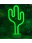 Yeşil Kaktüs Neon LED Gece Lambası, Şık ve Dekoratif Aydınlatma Seçeneği 1