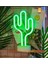 Yeşil Kaktüs Neon LED Gece Lambası, Şık ve Dekoratif Aydınlatma Seçeneği 3