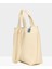 Kadın Büyük Dokulu Çift Askılı Tote Çanta Bej M000008166 2