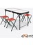 Katlanır Kademeli Tabureli Çantalı Masa, Piknik Kamp Masası Seti-4 Tabureli 1