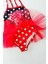 Tüllü Mnn Ms Baskılı Kız Çocuk mayo bikini - Kırmızı 3
