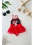 Tüllü Mnn Ms Baskılı Kız Çocuk mayo bikini - Kırmızı 4