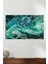 Yeşil Deniz Su Dalgası Yatay Cam Tablo, Modern Ev Ofis Dekoru, Hediyelik Duvar Dekorasyonu, Kırılmaz 1
