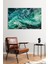 Yeşil Deniz Su Dalgası Yatay Cam Tablo, Modern Ev Ofis Dekoru, Hediyelik Duvar Dekorasyonu, Kırılmaz 2