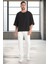 Bisiklet Yaka Fakir Kol Oversize Kısa Kol T-Shirt - Siyah 3