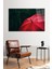 Yağmurda Kırmızı Şemsiye Yatay Cam Tablo, Modern Ev Ofis Dekoru Hediyelik Duvar Dekorasyonu Kırılmaz 2