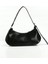 Siyah Kemer Tokası Detaylı Kapsüllü Baget Omuz Çantası 3