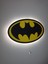Renkli Ahşap Batman Simgesi Çocuk Odası Gece Lambası 39X24 3