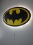 Renkli Ahşap Batman Simgesi Çocuk Odası Gece Lambası 39X24 4