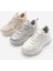 Kadın Sneaker Kalın Taban Bağcıklı Spor Ayakkabı Pizen Beyaz 9