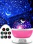Renkli Ay ve Yıldızlar Projeksiyonlu Dönen LED Gece Lambası Çocuk Odası 3