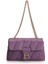 Mor Desenli Zincir Askılı Çok Amaçlı Kadın El ve Omuz Çantası 6