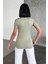 Rahat Ve Şık Kısa Kollu Bisiklet Yaka Likralı Viskon Penye Body Haki ( Lisinya ) 4