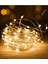 Şeffaf Kablolu Gün Işığı Sarı Renk 5 Metre Peri LED Işık 1