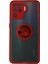 Oppo Reno 5 Lite Kılıf Montreal Yüzüklü Silikon Kapak - Kırmızı 1
