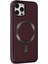 Bfs iPhone 12 Pro Max Kılıf Coco Deri Magneticsafe Silikon - Bordo 2