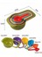 Pratik Ölçü Kaşığı Kabı 5li Şeker Baharat Sıvı Ölçer Aparat 5