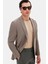 Slim Fit Vizon Düz Kumaş Ceket 6