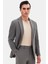 Slim Fit Açık Haki Düz Takim Elbise 4