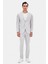 Slim Fit Gri Düz Takim Elbise 2