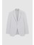 Slim Fit Gri Düz Takim Elbise 5