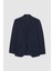 Slim Fit Lacivert Armürlü Takim Elbise 5