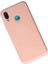 Huawei P20 Lite Kılıf Nano Içi Kadife Silikon - Pudra 3