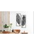 Yaprak Temalı 2'li Set Dekoratif Duvar Dekorasyon Ürünü 70X25 cm 2