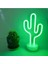 Yeşil Kaktüs Neon LED Masa ve Duvar Lambası, Şık ve Modern Gece Aydınlatması 2
